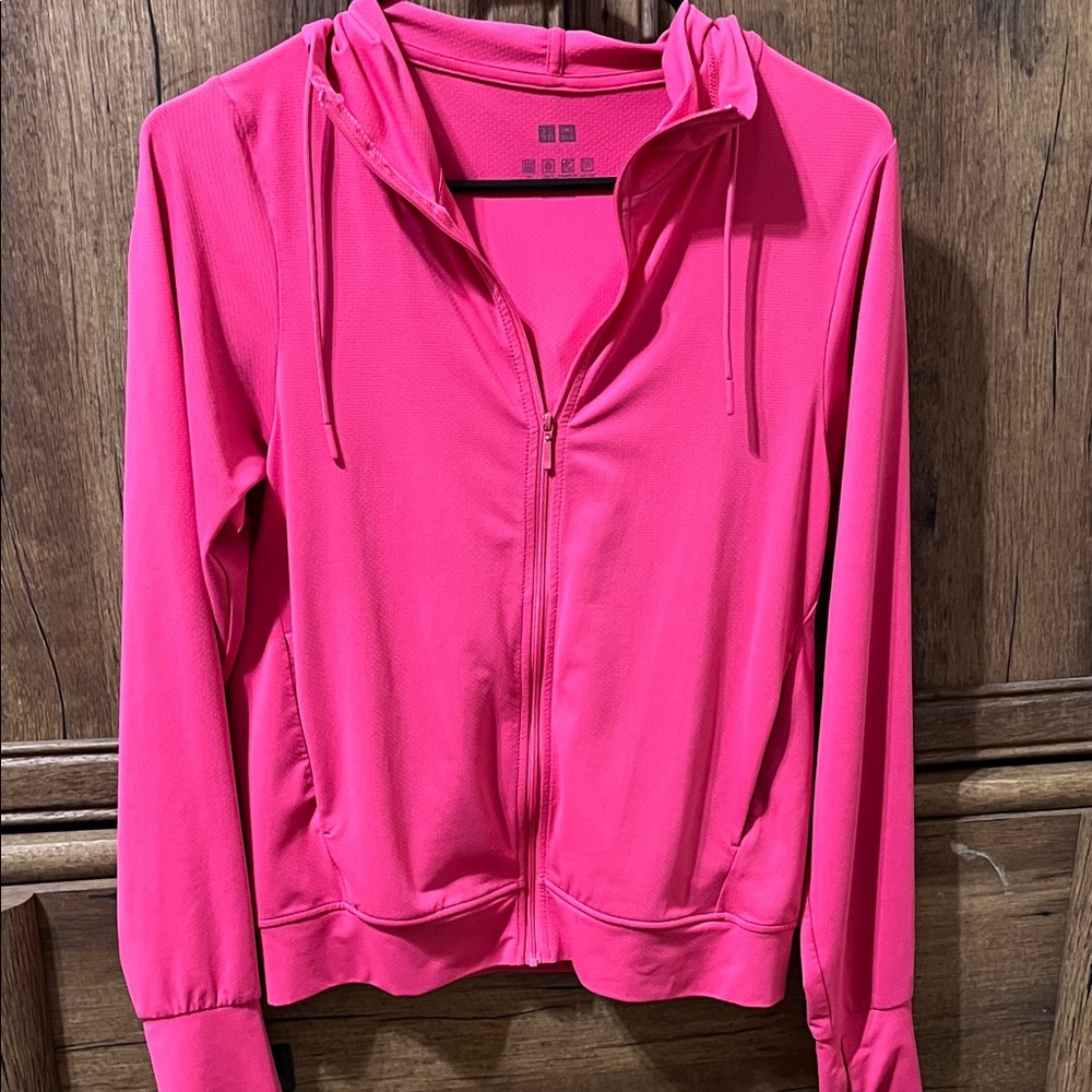 Uniqlo Women's Bright Pink Hoodie